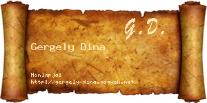 Gergely Dina névjegykártya